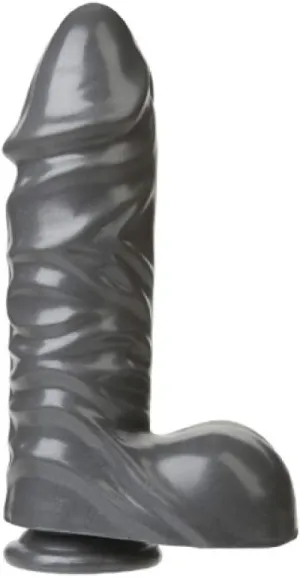 Doc Johnson American Bombshell - Ballistic - Dildo or Butt Plug with Suction Cup - Gunmetal Grey