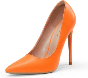 Elisabet Tang Women Pumps, Pointed Toe High Heel 4.7 inch/12cm Party Stiletto Heels Shoes Matte