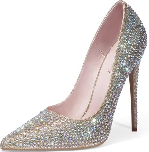 Elisabet Tang Women Pumps, Pointed Toe High Heel 4.7 inch/12cm Party Stiletto Heels Shoes