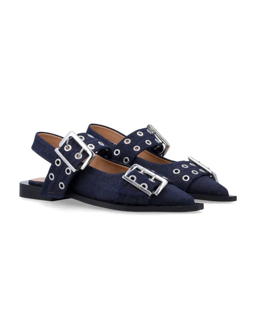 Feminine Buckle Ballerinas