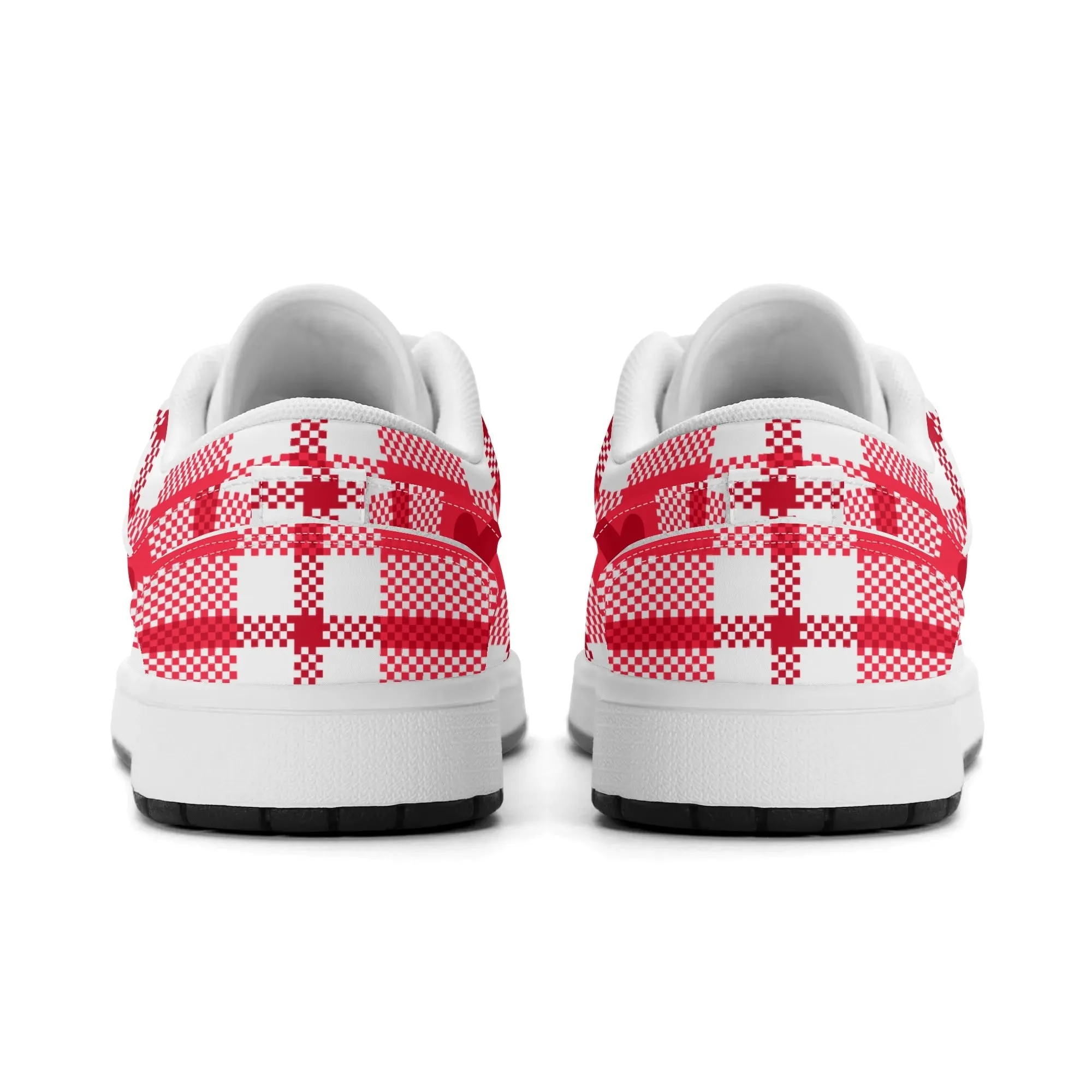 Flanell Heart Low Top Leder Sneaker für Herren