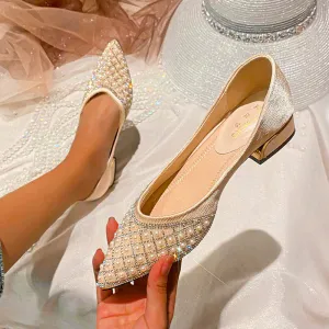flat wedding shoes Rhinestone Flat Bling diamonds bridal shoes silver Beach Bohemian shoes