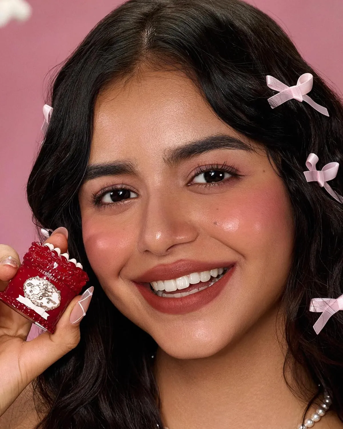 Flower Knows Strawberry Cupid Cake Lip Cream,Velvety-Smooth Matte Liquid Lipstick,Hydrating,Smudge-proof & Stain-Free Lip Stain(V07 Fig,0.17 Fl Oz)