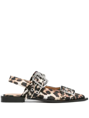 GANNI Brown Flat Shoes