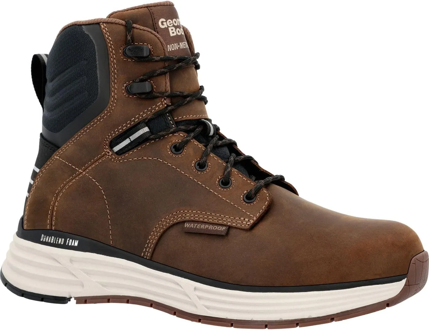 Georgia Boot DuraBlend Sport Waterproof Work Boot Size 10.5(W) Brown
