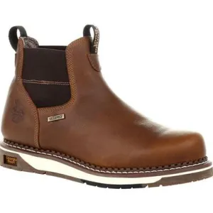 GEORGIA BOOT WEDGE WATERPROOF CHELSEA WORK BOOT 8M GB00352