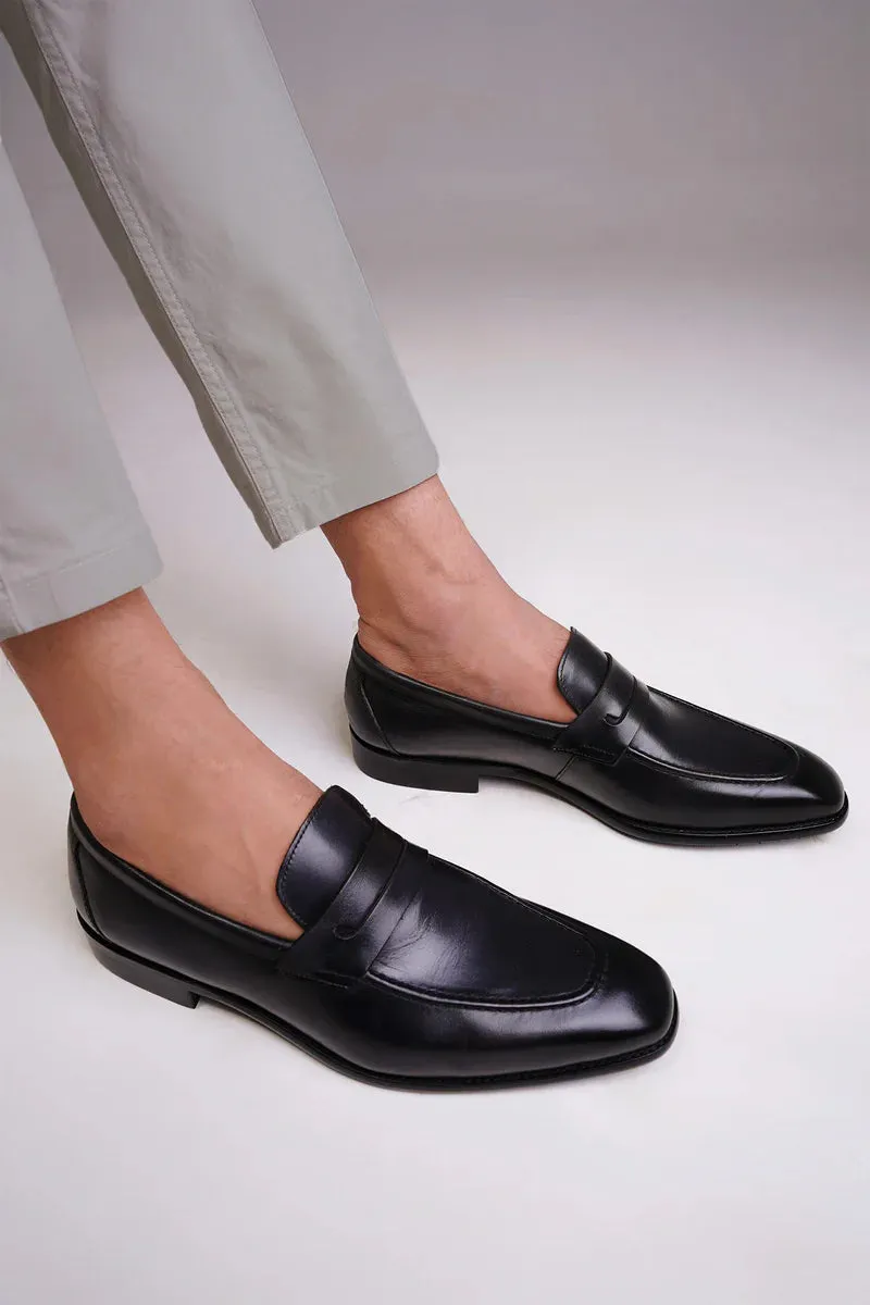 Handmade Brown Leather Moccasins for Men