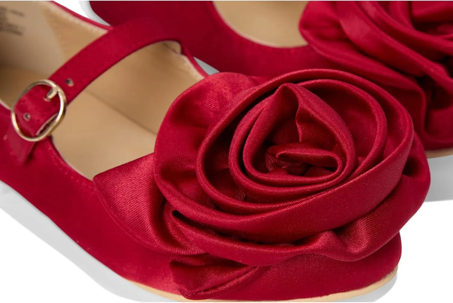 Janie and Jack Girl's Satin Rose Flat (Toddler/Little Big Kids) Ballet