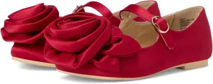 Janie and Jack Girl's Satin Rose Flat (Toddler/Little Big Kids) Ballet