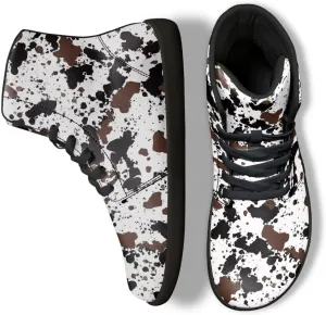 Jeiento Animal Print Barefoot High Top Sneaker Tennis Shoes Comfort Sports Fitness Running Shoes for Men