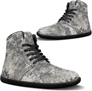 Jeiento Mens High Top Camouflage Shoes Wide Width Camo Barefoot Shoes Casual Walking Shoes