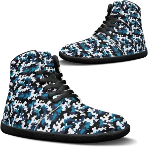 Jeiento Mens High Top Camouflage Shoes Wide Width Camo Barefoot Shoes Casual Walking Shoes