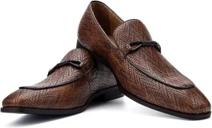 JITAI Mens Loafers Shoes Slip On Driving Shoes Casual Dress Loafer Business Fashion Shoes