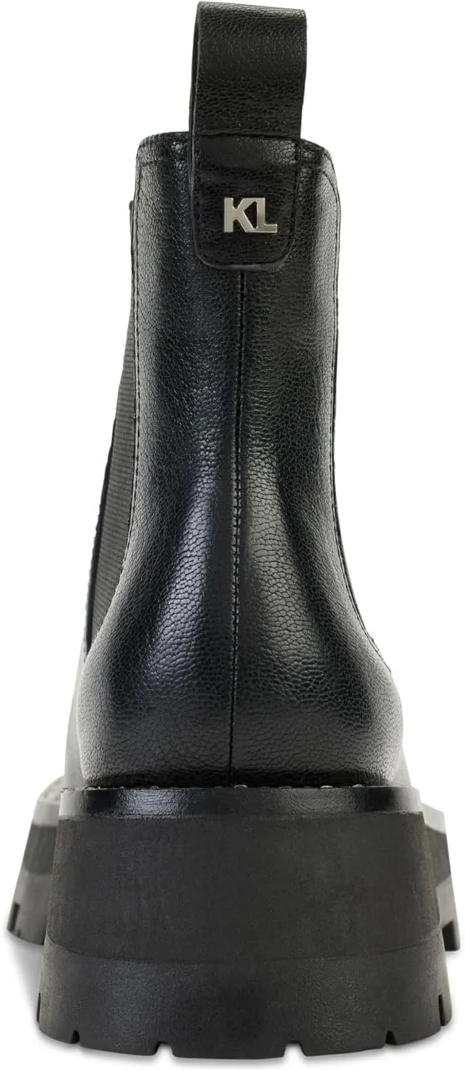 KARL LAGERFELD Women's Mayde Leather Lug-sole Ankle Boot