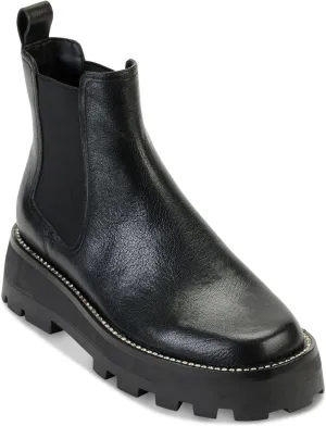 KARL LAGERFELD Women's Mayde Leather Lug-sole Ankle Boot