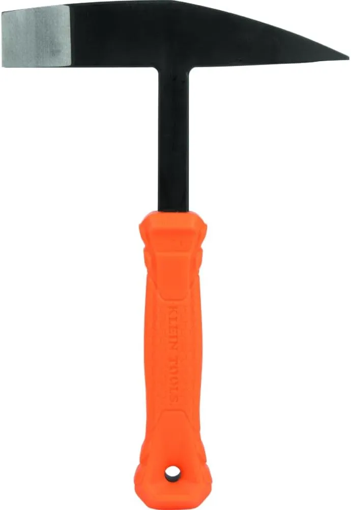 Klein Tools H80612 Welding Chipping Hammer, 10-Ounce Steel Head Slag Hammer with Shock Reduction Heat-Resistant Nylon Grip Handle, 7-Inch