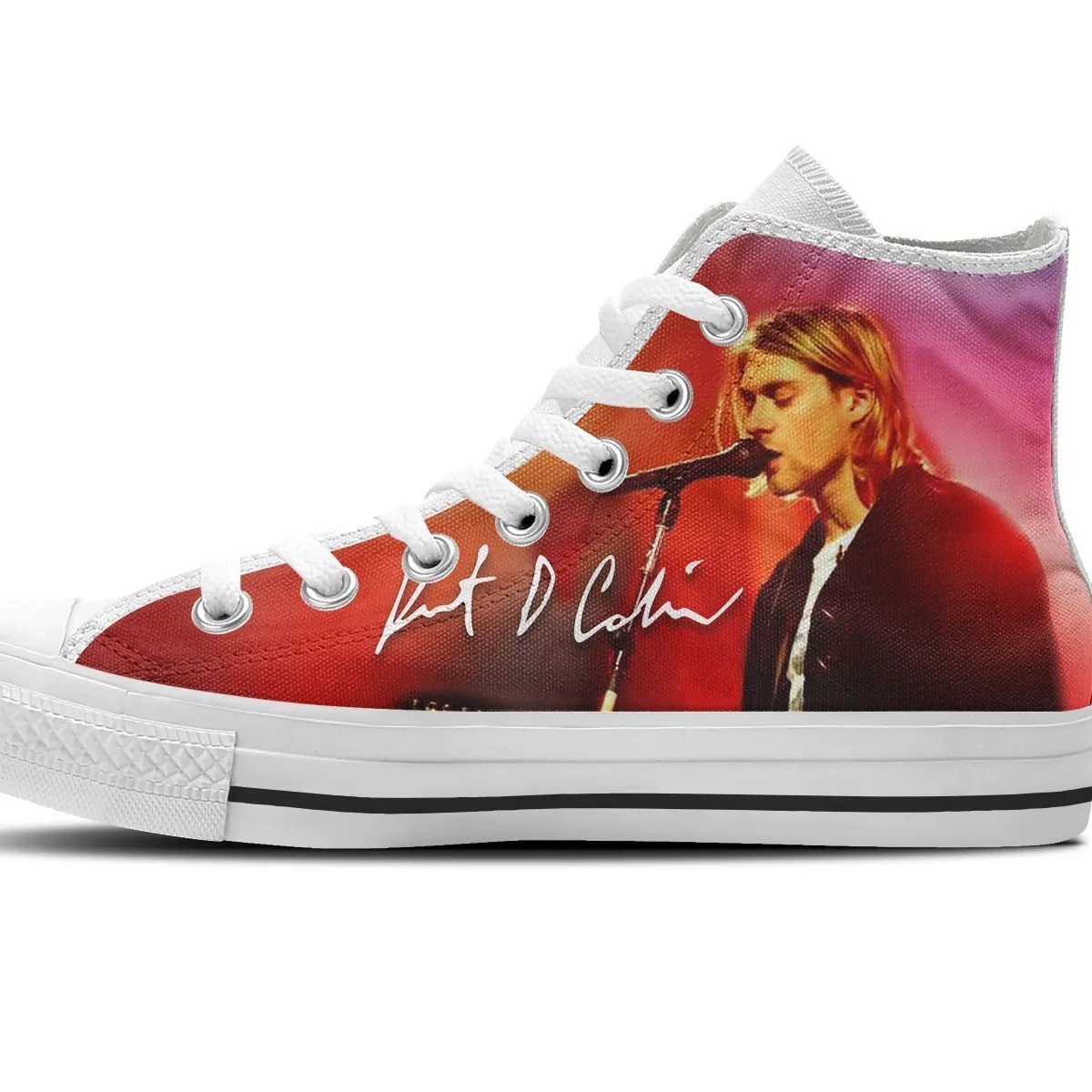 kurt cobain ladies high top sneakers