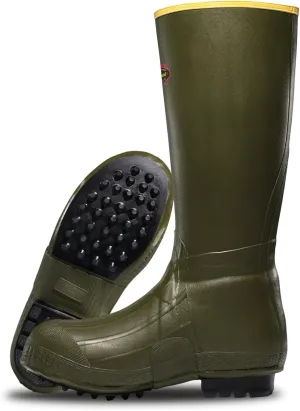 LaCrosse Burly 18” Waterproof Work Boots for Men - 100% Waterproof Rubber, with Insulating Wool Felt Midsole and High-Traction Air-Grip Outsole