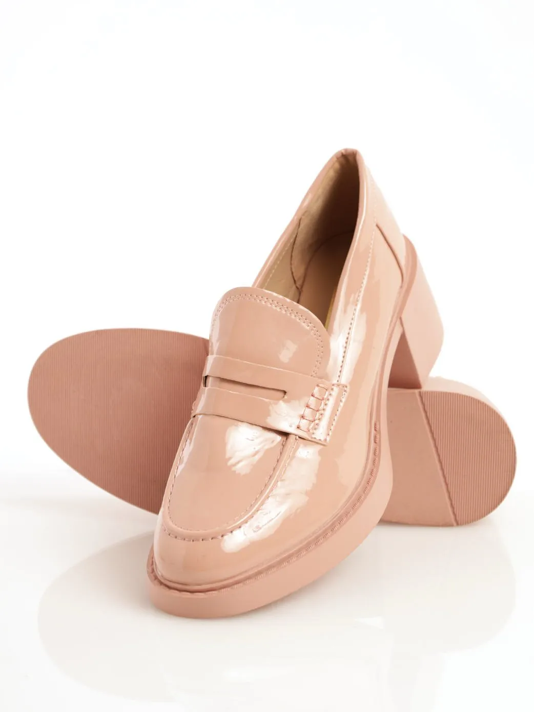 Ladies Classic Chunky Loafer - Blush
