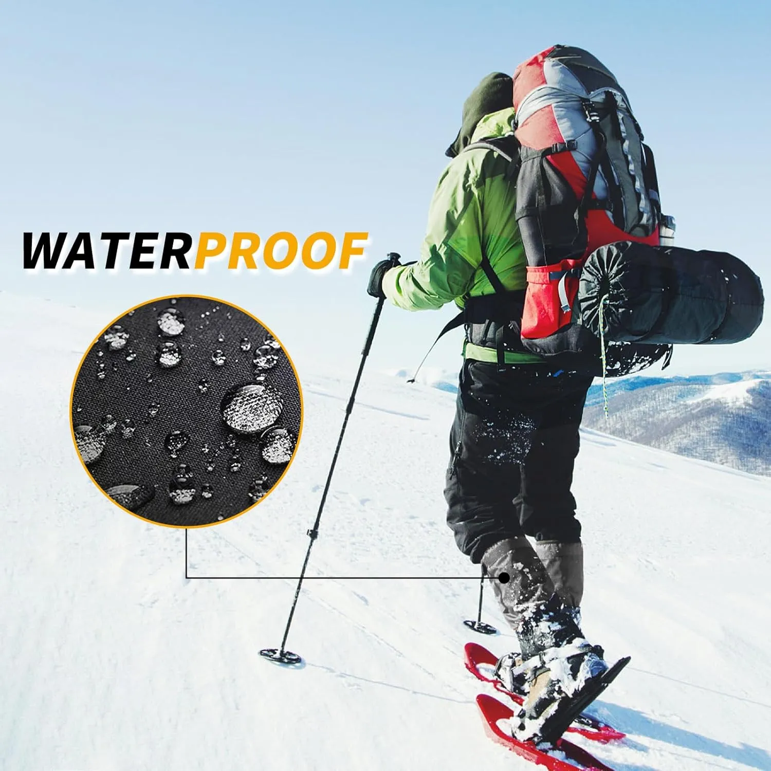 Leg Gaiters 100% Waterproof Adjustable Shoe Snow Boot Guard Gators for Hiking Shoe Cover Hunting Snowshoeing Climbing Walking for Women Men