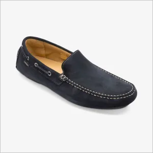 Loake Donington Navy Suede Driving Shoe@