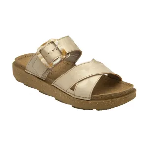 Lotus Comino Women's Crossover Strap Mule Sandal Gold