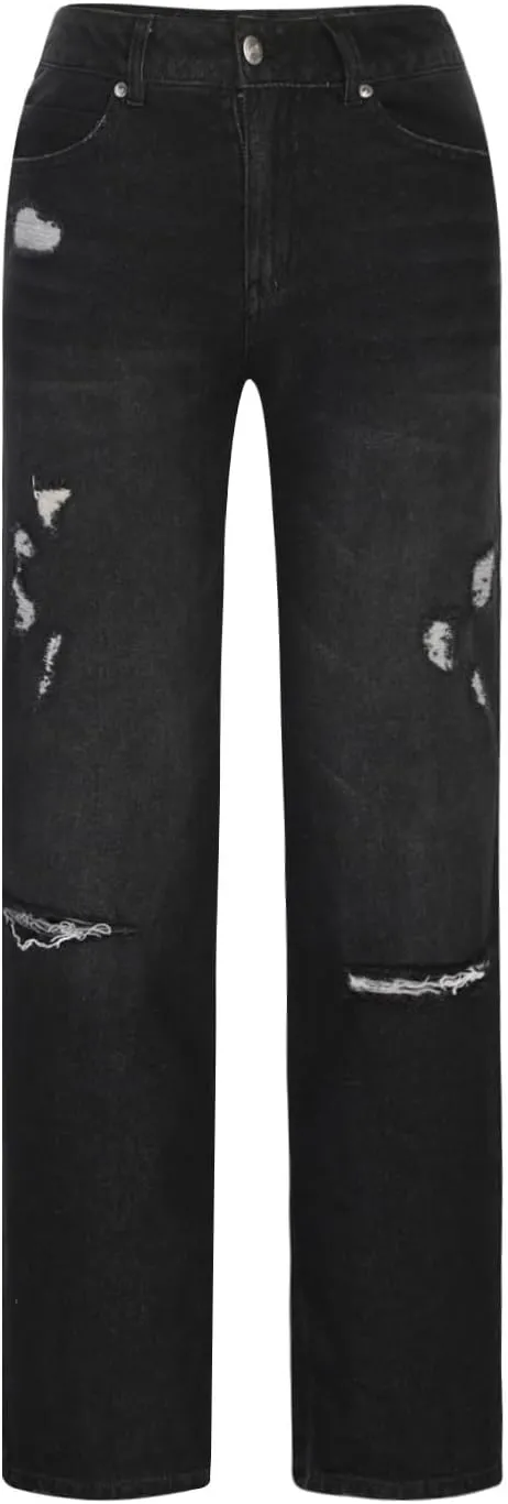 Low Rise Baggy Trendy Jeans for Women Wide Leg Boyfriend Jeans Vintage Loose Fit Mom Denim Pants Streetwear