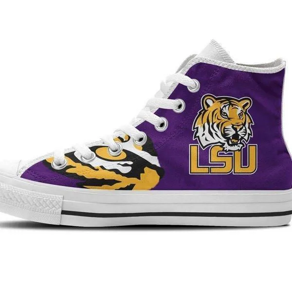 lsu tigers ladies high top sneakers