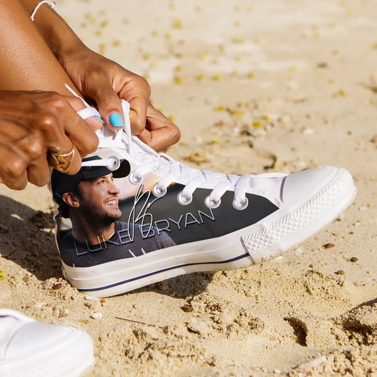 luke bryan ladies high top sneakers