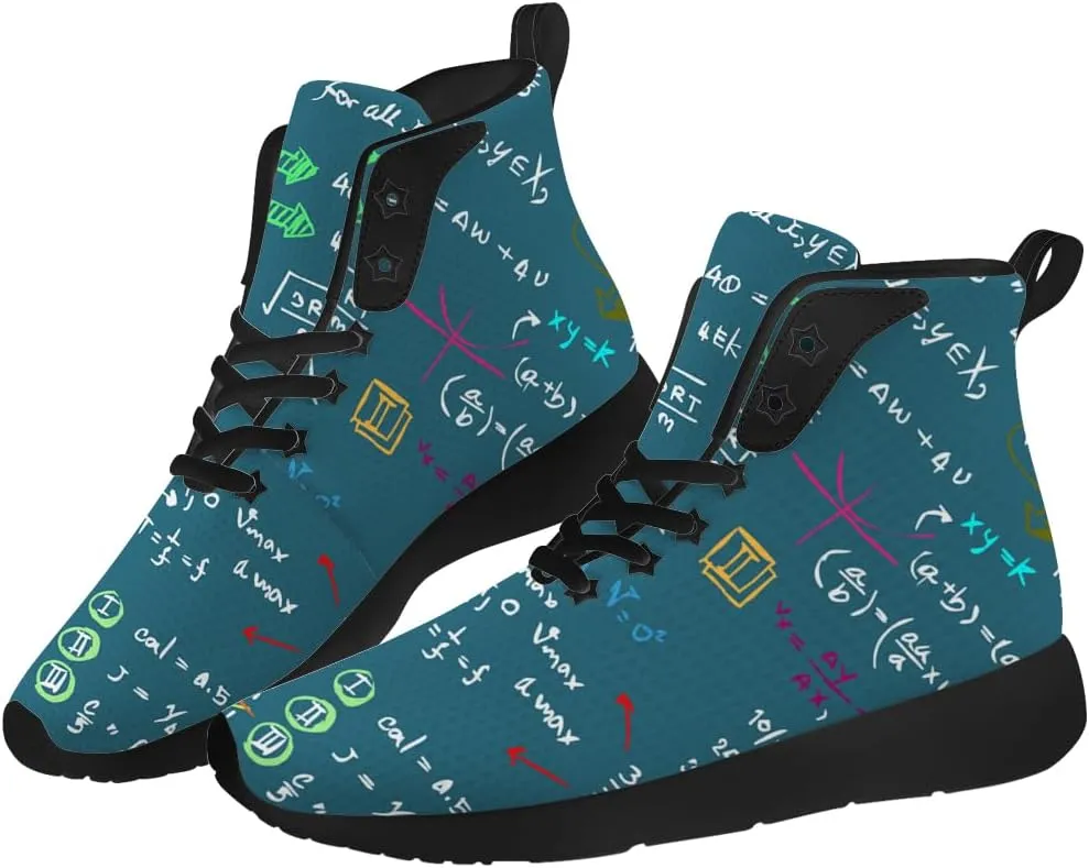 Math Shoes for Men Women Teacher High Top Sneakers Walking Shoes Gifts for Mom Dad