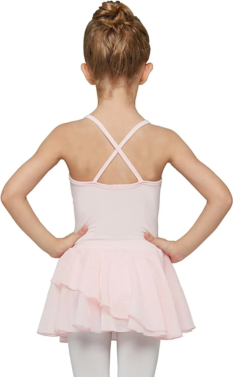 MdnMd Toddler Girls Ballet Dance Leotards Skirt Ballerina Ballet Outfit Dresses Camisole Puff Sleeve