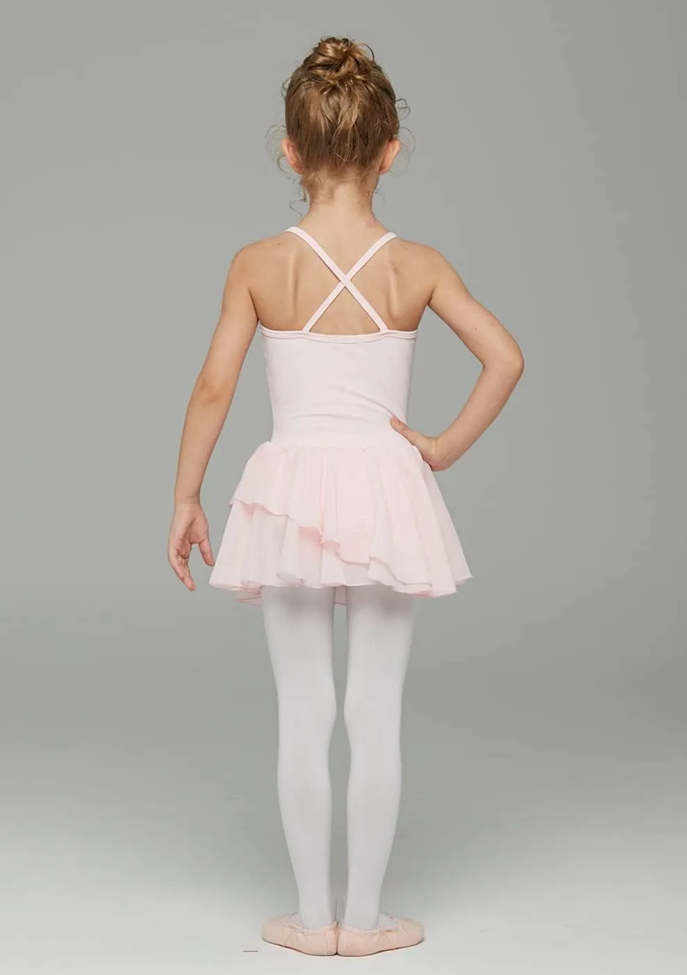 MdnMd Toddler Girls Ballet Dance Leotards Skirt Ballerina Ballet Outfit Dresses Camisole Puff Sleeve