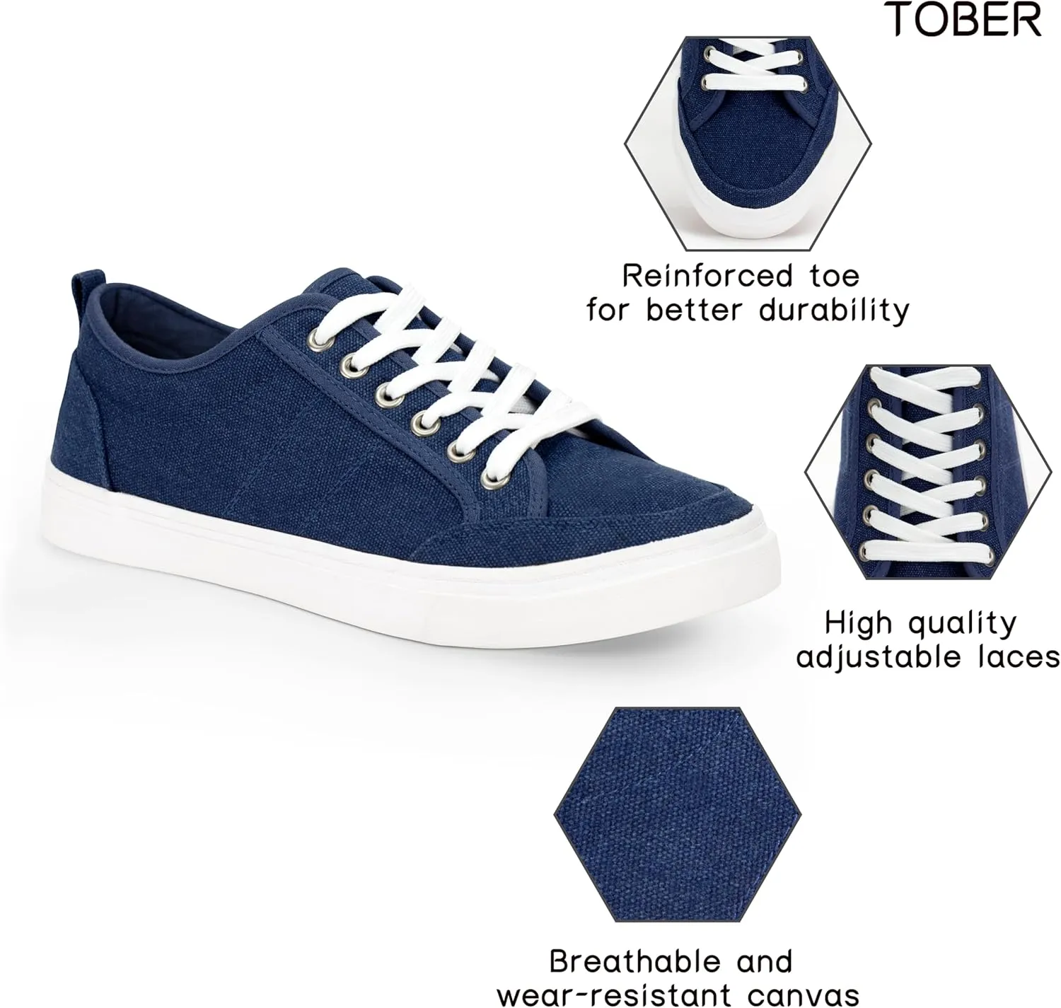 Men's Black Classic Low Top Shoes Canvas Fashion Sneaker with Soft Insole Causal Dress Shoes for Men Comfortable Walking Shoes