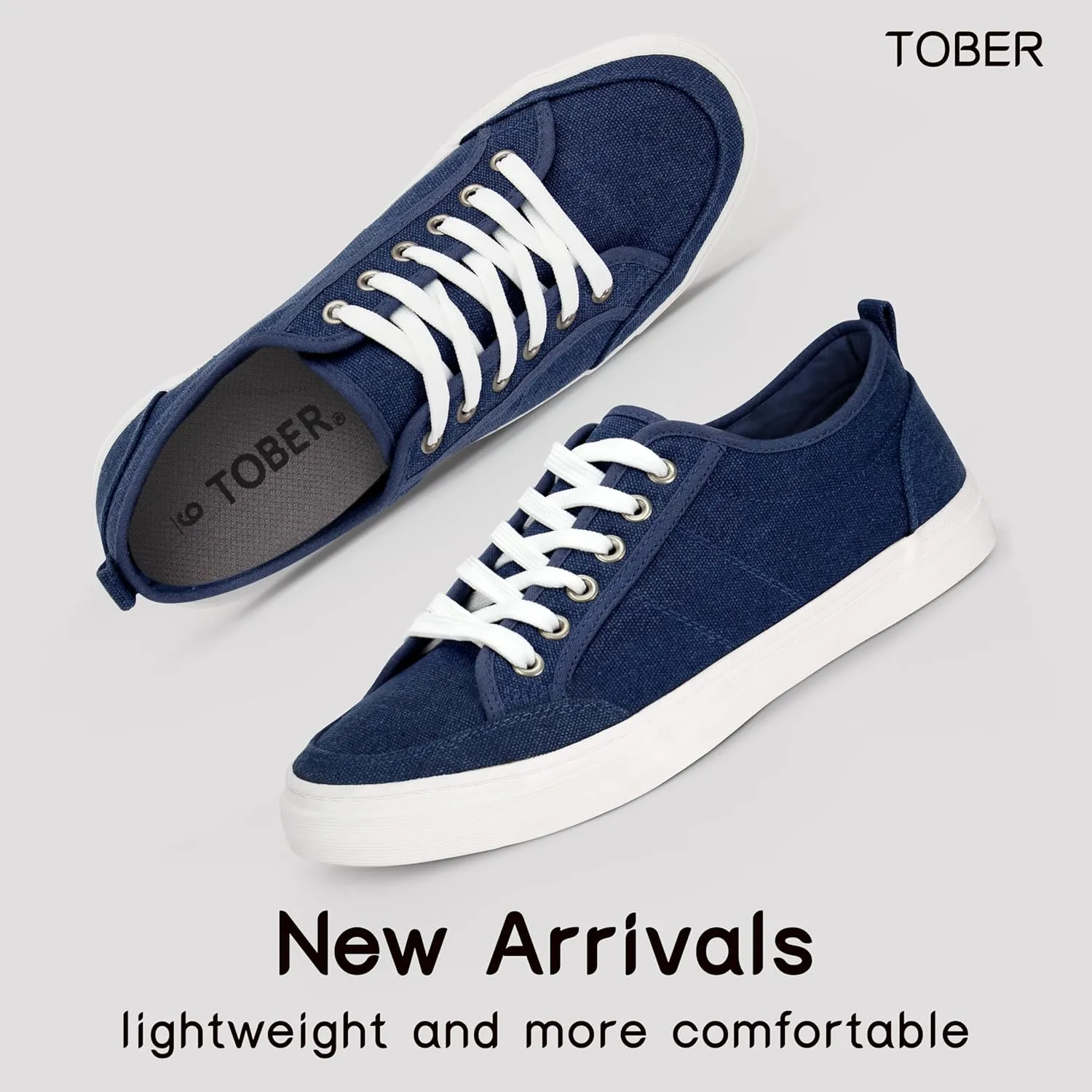 Men's Black Classic Low Top Shoes Canvas Fashion Sneaker with Soft Insole Causal Dress Shoes for Men Comfortable Walking Shoes