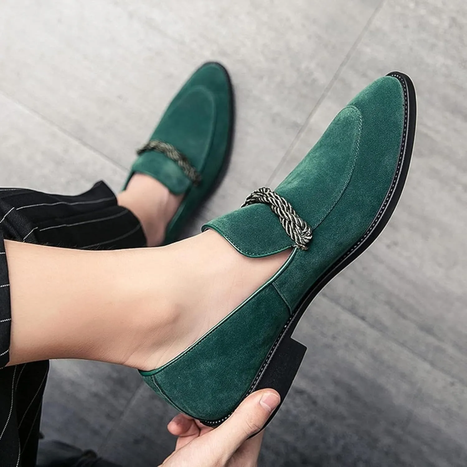 Men's Loafers Spring/Summer Fashion Pointed Flat Shoes Casual Low Top Shoes Commuter City Casual Shoes Men's Formal Shoes