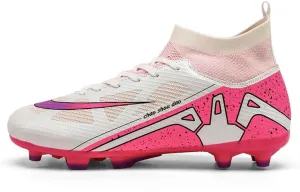 Men's Soccer Shoes High-Top Soccer Cleats Outdoor Breathable Athletic Professional Spikes Youth Boys Football Shoes Unisex Shoes Size 4.5-11