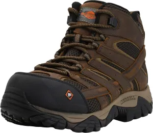 Merrell Work Men's Moab Vertex Mid Waterproof Composite Toe Clay 10.5 M US