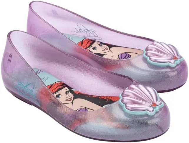 mini melissa Girl's Sweet Love   Disney Princess Jelly Ballet Flat for Kids - Jelly Ballerina Shoes for Girls, Disney-Inspired Ballet Flat