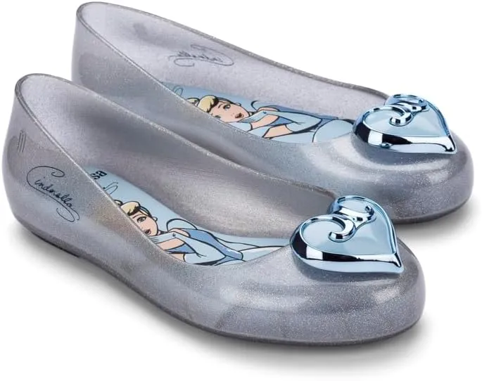 mini melissa Girl's Sweet Love   Disney Princess Jelly Ballet Flat for Kids - Jelly Ballerina Shoes for Girls, Disney-Inspired Ballet Flat