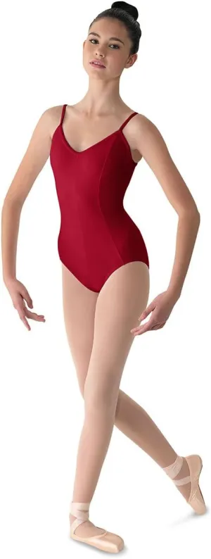 Mirella Women's Microlux Princess Seam V-Front Camisole Dance Leotard