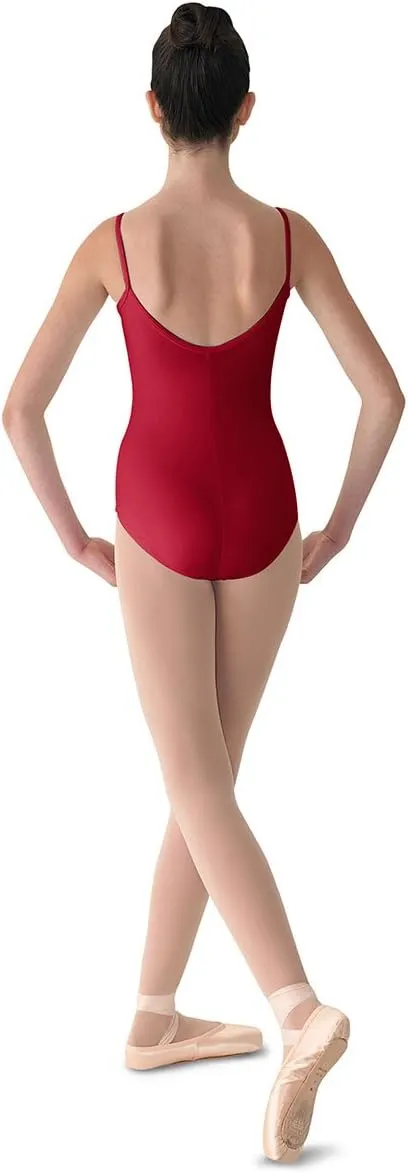 Mirella Women's Microlux Princess Seam V-Front Camisole Dance Leotard