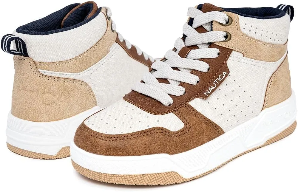 Nautica Kids Sneaker: Lace-Up Fashion Shoe with Boot-Like High Top Design for Boys and Girls (Big Kid/Little Kid Sizes) - Horizon