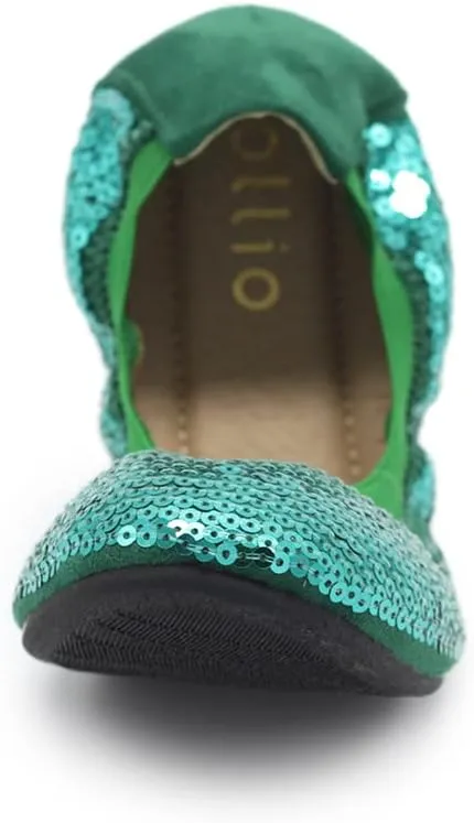 Ollio Women's Shoes Ballet Spangle Comfort Flat ZM1057