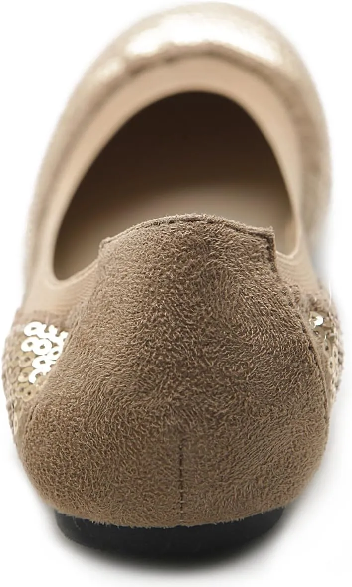 Ollio Women's Shoes Ballet Spangle Comfort Flat ZM1057