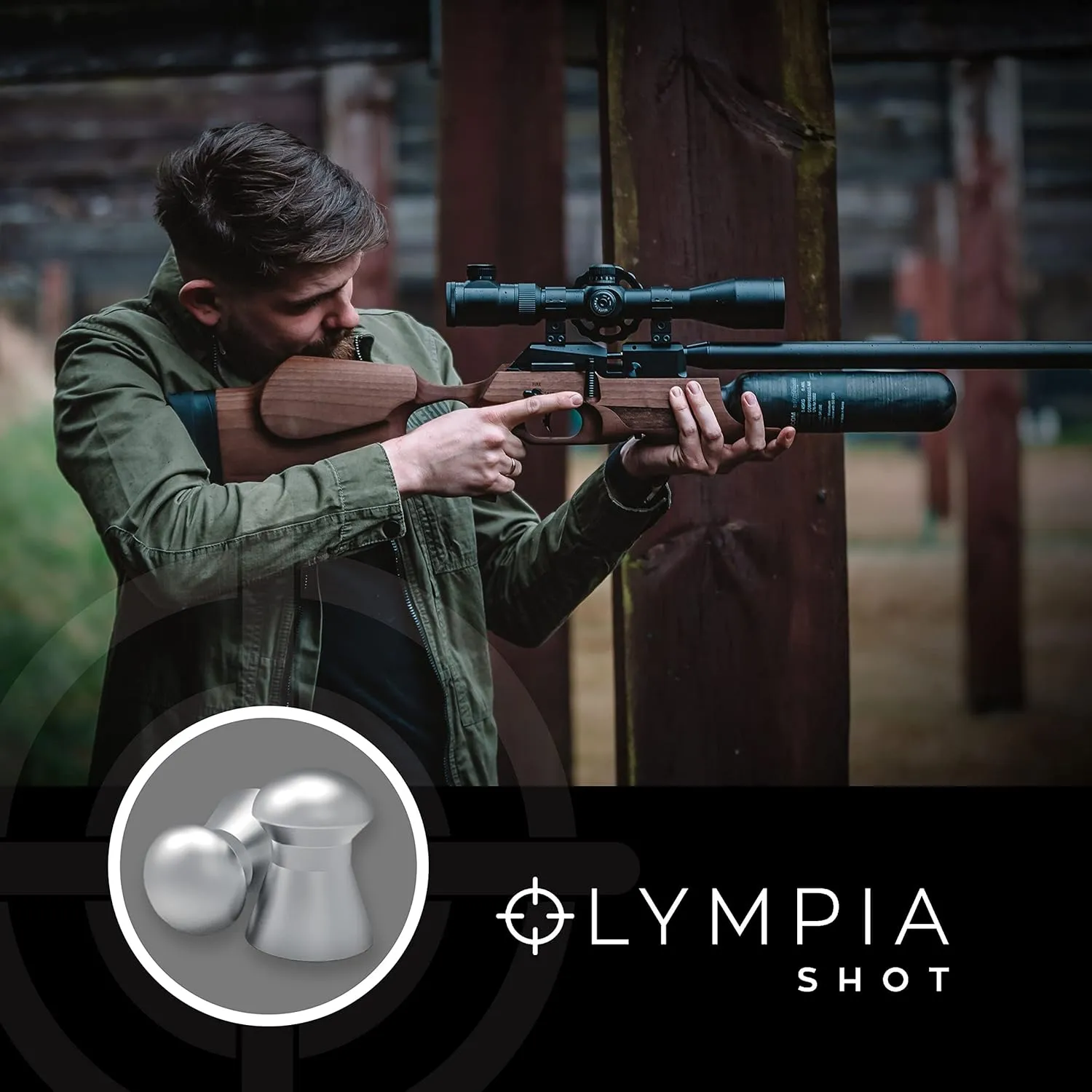 Olympia Shot Air Gun Pellets | .177 Caliber, .22 Caliber, .25 Caliber | Domed, Pointed, Flat Wadcutter Heads | Various Weights for Target Shooting, Hunting, Competition, and Training | 150-500 Count