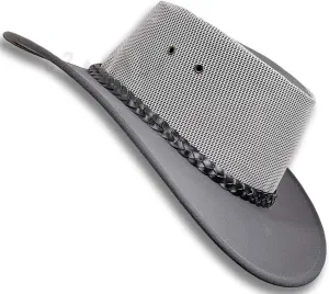 Oztrala HAT Australian Outback P-Leather Felt Mesh Breezer Cowboy Aussie Jacaru Golf HSRZ US