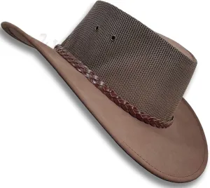 Oztrala HAT Australian Outback P-Leather Felt Mesh Breezer Cowboy Aussie Jacaru Golf HSRZ US