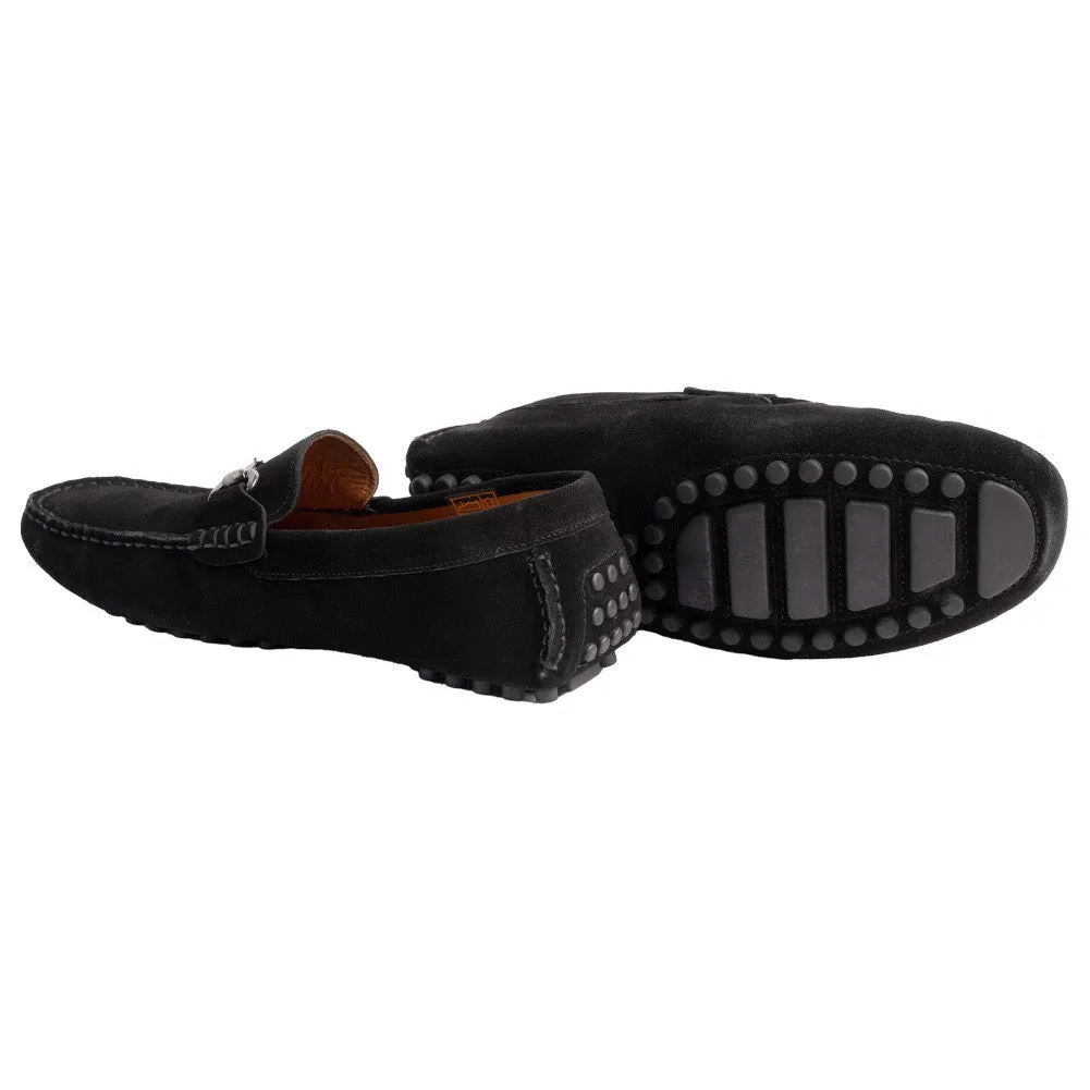 Pelle Line Palm beach Driving shoes- Black Suede