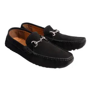Pelle Line Palm beach Driving shoes- Black Suede