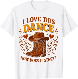 Retro How Does This Dance Start Line Dancer Country T-Shirt